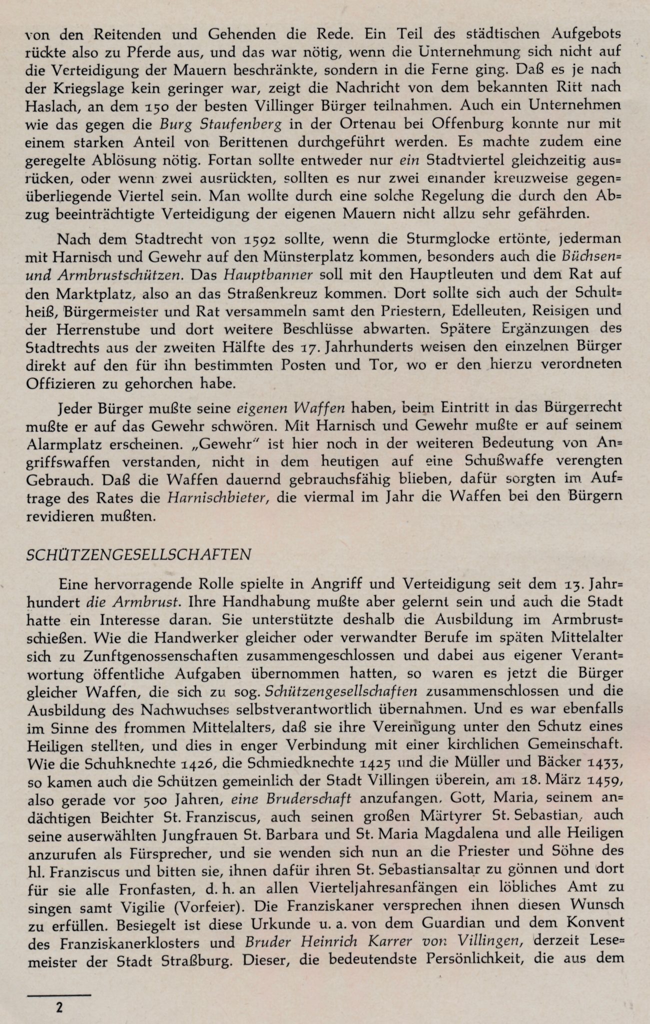 Villingen die Bürgerwehr von Paul Revellio hildebrandtvs.de